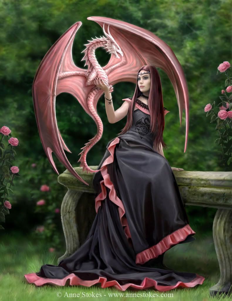 Woman Enchanting Dragon Pictures, Images and Photos