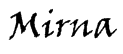 Mirna blog signature