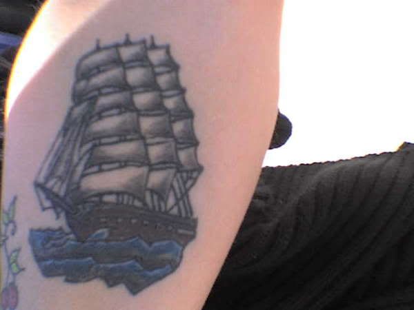 pirate tattoo designs. 2011 pirate ship tattoos.
