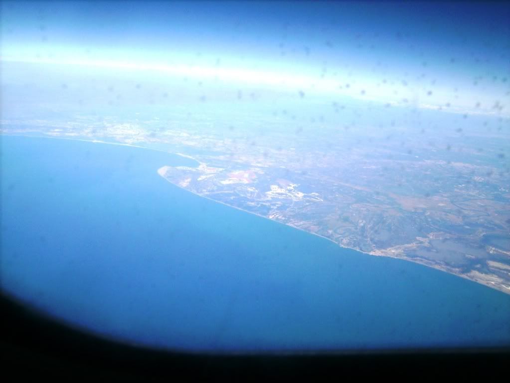 spain air shot, plane view of spain, airplane view of barcelona