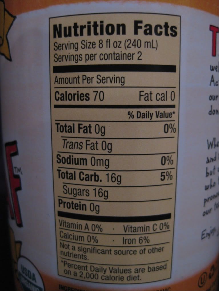 sweet leaf tea nutrition facts