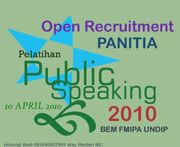 Open Rekruitment Panita Public Speaking and MC Training 2010