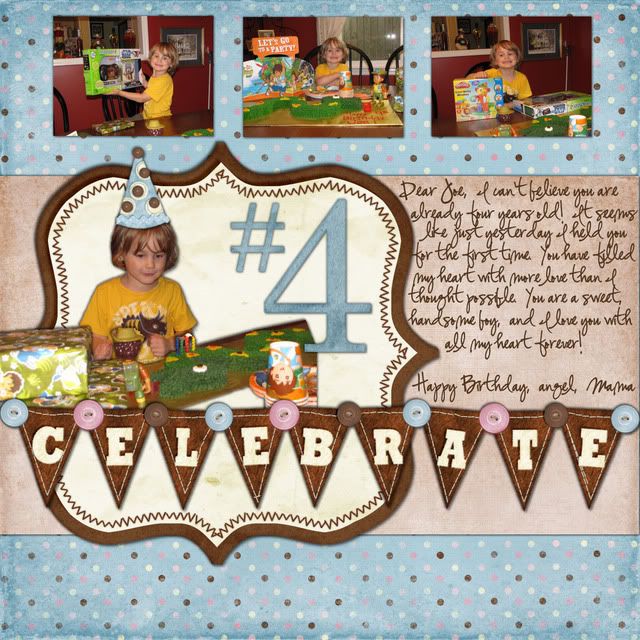 edited joe's first birthday party page