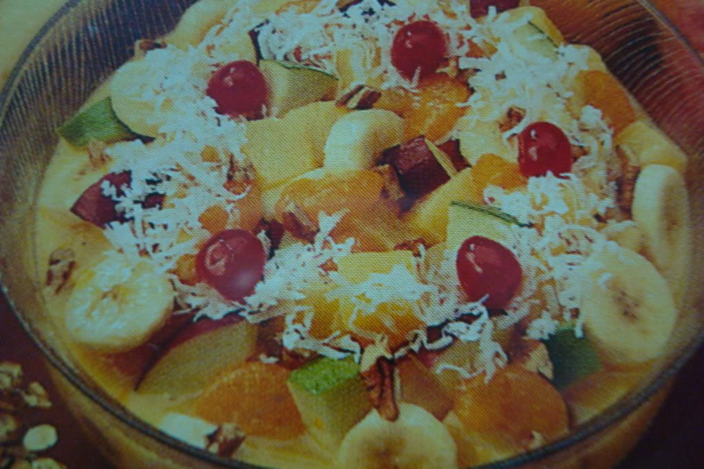 garnished fruit salad