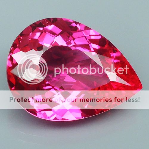 14.5ct. reddish pink topaz pear