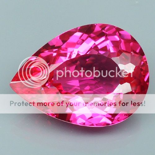 14.5ct. reddish pink topaz pear