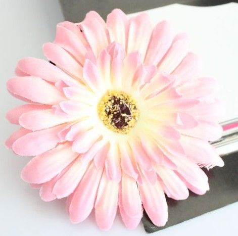 Gerbera Daisy Flower Clip Fascinator for Women Baby Girls Child Brooch Hair Head