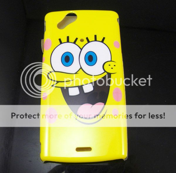 Spongebob Hard Back Case For Sony Ericsson Xperia ARC X12 Yellow CX1 