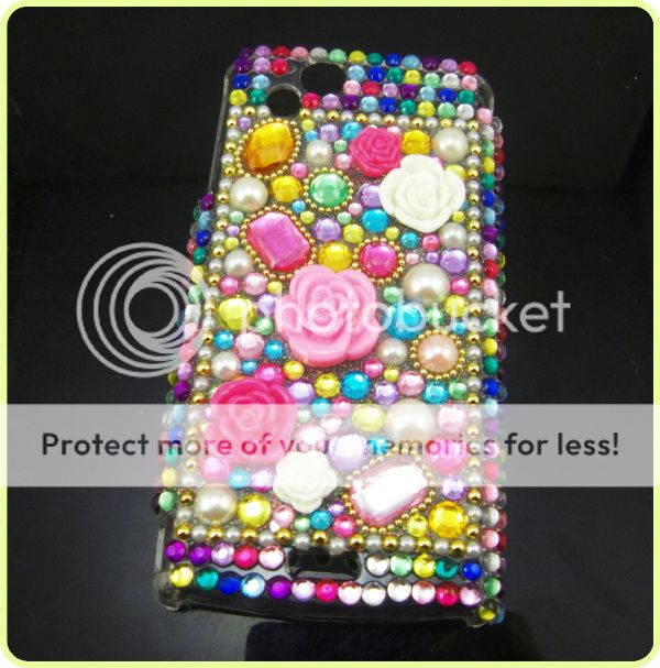 1x Bling 3D Hard Back Case For Sony Ericsson Xperia ARC X12 Colorful 