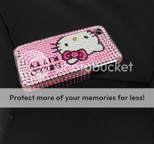 Bling Hello kitty Crystal Hard Back Cover case for Apple iPhone 4 4G 