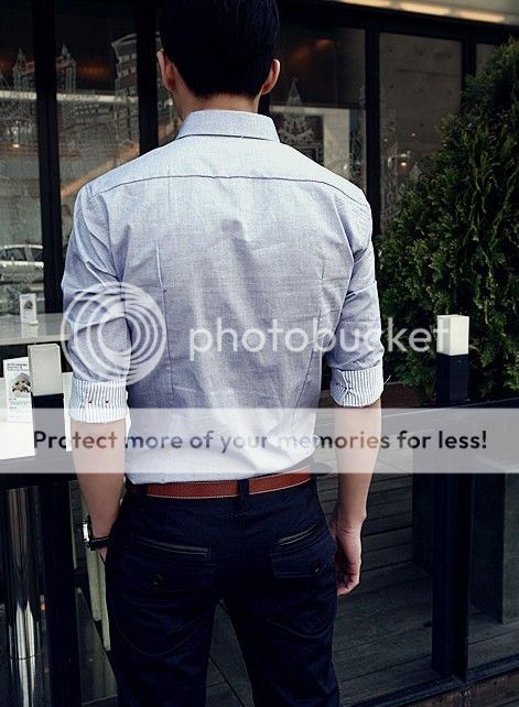 South Korean Mens Slim Designed Casual Trousers Pants 3 color 053 