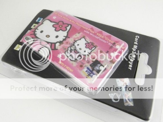 2G 2GB Cute Hello kitty Credit Card  player Pink CC4  