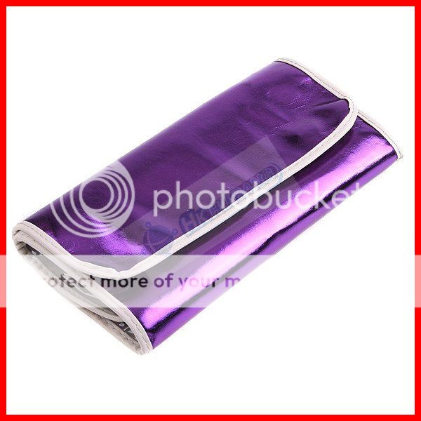 16Pcs Pro Cosmetic Makeup Brush Set +Case Purple B16  