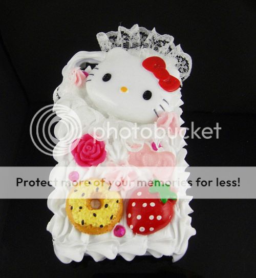 Hello kitty 3D Cake Cream Hard Cover Case for All Apple iPhone 4 4G 4S 