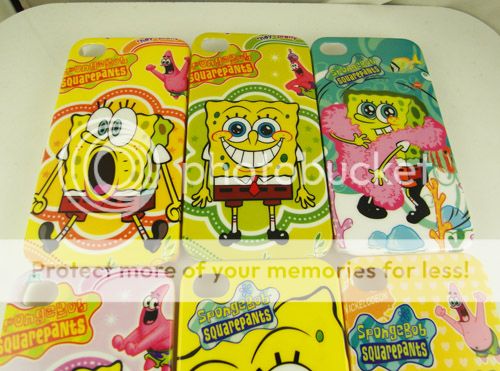 PCS cute SpongeBob Hard cover Case for iPhone 4 4G 4S Yellow  