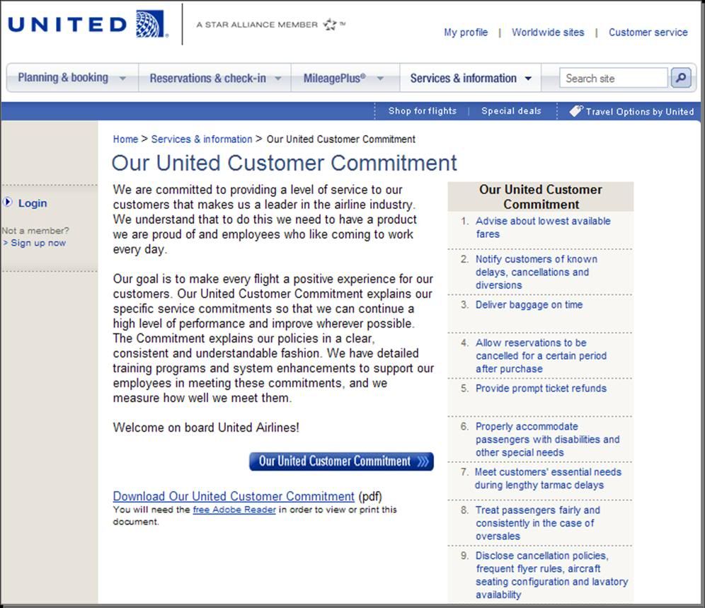 united customer commitment
