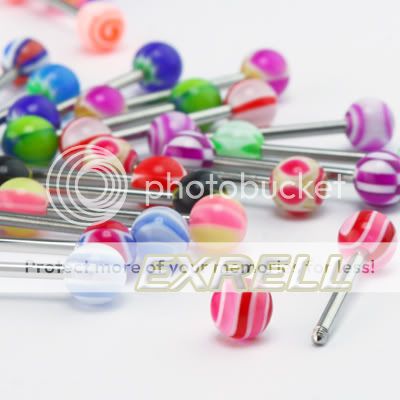 30 X TONGUE RINGS PIERCING BODY JEWELRY TOUNGE BARS  