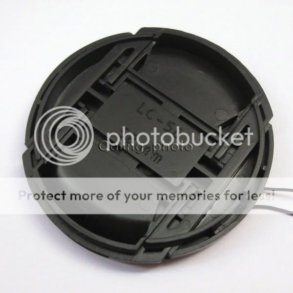 58mm Canon front Center pinch Snap on Len Lens Cap Cover with Cord 